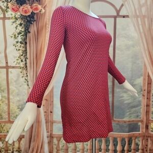 Vintage 1960s Mini Dress Mod Beach Party Orange Blue Geometric Triangle Knit